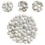 Maxbell Pebbles Multifunctional Polished River Stones for Outdoor Indoor Landscaping White 3 to 5 cm