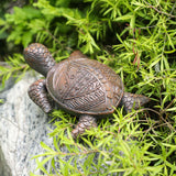 Maxbell Sea Turtle Statue Creative Resin Aquarium Ornament for Outdoor Pond Backyard