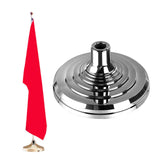 Maxbell Floor Stand Base for Indoor Flagpoles Indoor Flag Pole Holder for Home Room Silver