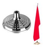 Maxbell Floor Stand Base for Indoor Flagpoles Indoor Flag Pole Holder for Home Room Silver