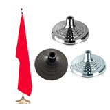 Maxbell Floor Stand Base for Indoor Flagpoles Indoor Flag Pole Holder for Home Room Silver