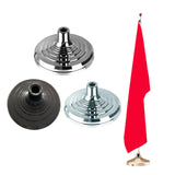 Maxbell Floor Stand Base for Indoor Flagpoles Indoor Flag Pole Holder for Home Room Silver