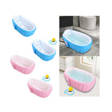 Maxbell Inflatable Baby Bathtub Baby Pool Foldable Portable Shower Basin for Newborn Blue