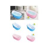 Maxbell Inflatable Baby Bathtub Baby Pool Foldable Portable Shower Basin for Newborn Blue