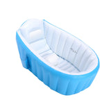 Maxbell Inflatable Baby Bathtub Baby Pool Foldable Portable Shower Basin for Newborn Blue