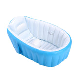 Maxbell Inflatable Baby Bathtub Baby Pool Foldable Portable Shower Basin for Newborn Blue