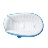 Maxbell Inflatable Baby Bathtub Baby Pool Foldable Portable Shower Basin for Newborn Blue