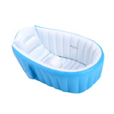 Maxbell Inflatable Baby Bathtub Baby Pool Foldable Portable Shower Basin for Newborn Blue