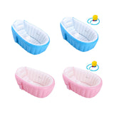 Maxbell Inflatable Baby Bathtub Baby Pool Foldable Portable Shower Basin for Newborn Blue