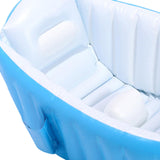 Maxbell Inflatable Baby Bathtub Baby Pool Foldable Portable Shower Basin for Newborn Blue with Foot Pump