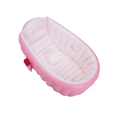 Maxbell Inflatable Baby Bathtub Baby Pool Foldable Portable Shower Basin for Newborn Pink