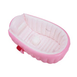 Maxbell Inflatable Baby Bathtub Baby Pool Foldable Portable Shower Basin for Newborn Pink