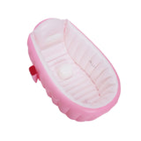 Maxbell Inflatable Baby Bathtub Baby Pool Foldable Portable Shower Basin for Newborn Pink