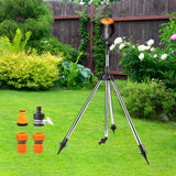 Maxbell Rotating Tripod Sprinkler with 3/4inch Quick Connector for Greenhouse Sturdy