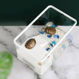 Maxbell Turtle Tank Terrapin Box Hatching Area Hideout Turtle Habitat Pets Accessory Without Filter
