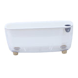 Maxbell Self Watering Flower Planter Clear Plant Pot for Outdoor Indoor Desk Balcony