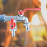 Maxbell Outdoor Faucet Sturdy Wear Resistance with 2 Outlets for Balcony Hotel Lawns Style A