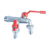 Maxbell Outdoor Faucet Sturdy Wear Resistance with 2 Outlets for Balcony Hotel Lawns Style A