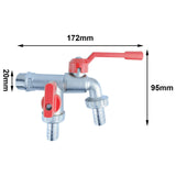 Maxbell Outdoor Faucet Sturdy Wear Resistance with 2 Outlets for Balcony Hotel Lawns Style A