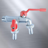 Maxbell Outdoor Faucet Sturdy Wear Resistance with 2 Outlets for Balcony Hotel Lawns Style A