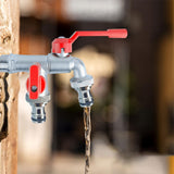 Maxbell Outdoor Faucet Sturdy Wear Resistance with 2 Outlets for Balcony Hotel Lawns Style B