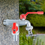 Maxbell Outdoor Faucet Sturdy Wear Resistance with 2 Outlets for Balcony Hotel Lawns Style C