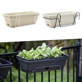 Maxbell Balcony Railing Planter Hanging Garden Planter for Deck Windowsill Farmhouse White Rack