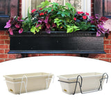 Maxbell Balcony Railing Planter Hanging Garden Planter for Deck Windowsill Farmhouse White Rack