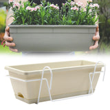 Maxbell Balcony Railing Planter Hanging Garden Planter for Deck Windowsill Farmhouse White Rack