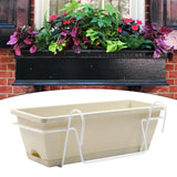 Maxbell Balcony Railing Planter Hanging Garden Planter for Deck Windowsill Farmhouse White Rack