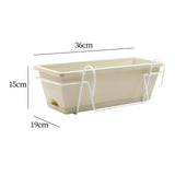 Maxbell Balcony Railing Planter Hanging Garden Planter for Deck Windowsill Farmhouse White Rack