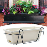 Maxbell Balcony Railing Planter Hanging Garden Planter for Deck Windowsill Farmhouse Black Rack