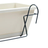 Maxbell Balcony Railing Planter Hanging Garden Planter for Deck Windowsill Farmhouse Black Rack