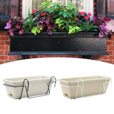 Maxbell Hanging Planter for Balcony Railing Deck Window Boxes Planter for Deck Porch black iron rack