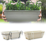 Maxbell Hanging Planter for Balcony Railing Deck Window Boxes Planter for Deck Porch black iron rack