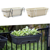 Maxbell Hanging Planter for Balcony Railing Deck Window Boxes Planter for Deck Porch black iron rack