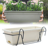 Maxbell Hanging Planter for Balcony Railing Deck Window Boxes Planter for Deck Porch black iron rack