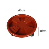 Maxbell Round Potted Rolling Plant Stand with Casters Pallet Trolley for Home Garden 46cm