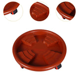 Maxbell Round Potted Rolling Plant Stand with Casters Pallet Trolley for Home Garden 46cm