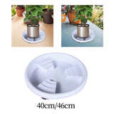 Maxbell Plant Saucer Rolling Plant Stand Base with Wheels for Patio Garden Accessory Outer Dia 40cm