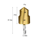 Maxbell Countersunk Drill Bit for Ppr Pipe Repair Sturdy Multifunctional Alloy Steel 18 24