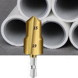 Maxbell Countersunk Drill Bit for Ppr Pipe Repair Sturdy Multifunctional Alloy Steel 15 19
