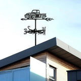 Maxbell Black Pickup Truck Weathervane Gift Truck Ornament for Fence Roof Mount Lawn