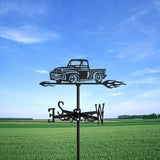 Maxbell Black Pickup Truck Weathervane Gift Truck Ornament for Fence Roof Mount Lawn