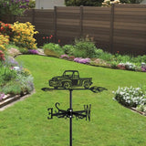 Maxbell Black Pickup Truck Weathervane Gift Truck Ornament for Fence Roof Mount Lawn