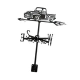 Maxbell Black Pickup Truck Weathervane Gift Truck Ornament for Fence Roof Mount Lawn