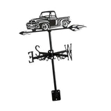 Maxbell Black Pickup Truck Weathervane Gift Truck Ornament for Fence Roof Mount Lawn