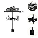 Maxbell Black Pickup Truck Weathervane Gift Truck Ornament for Fence Roof Mount Lawn