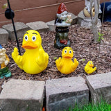 Maxbell Yellow Duck Figurine Desktop Decoration Garden Statue for Yard Balcony Table