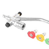 Maxbell Dual-connector Accessory 1/4inch Quick Connect for Lawn Maintenance Car Wash with 5 Color Nozzle